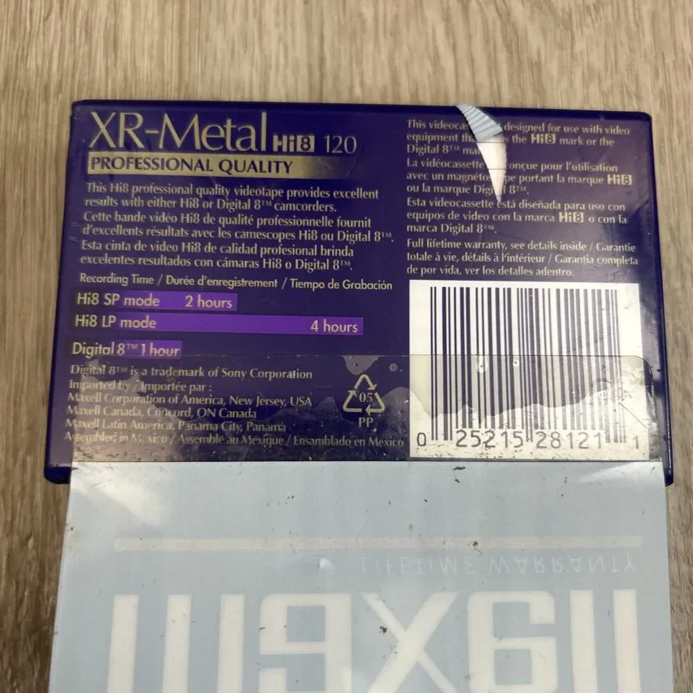 Sony Maxell HMP Hi8 Digital 8 Set of 3 NEW Video Cassette Tapes Blank 120/60